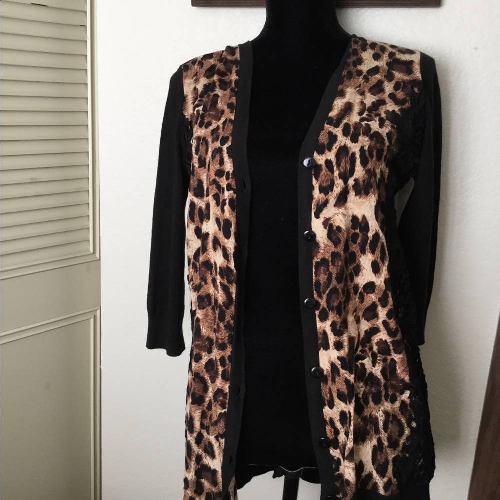 Chico animal print with lace jacket size 0.